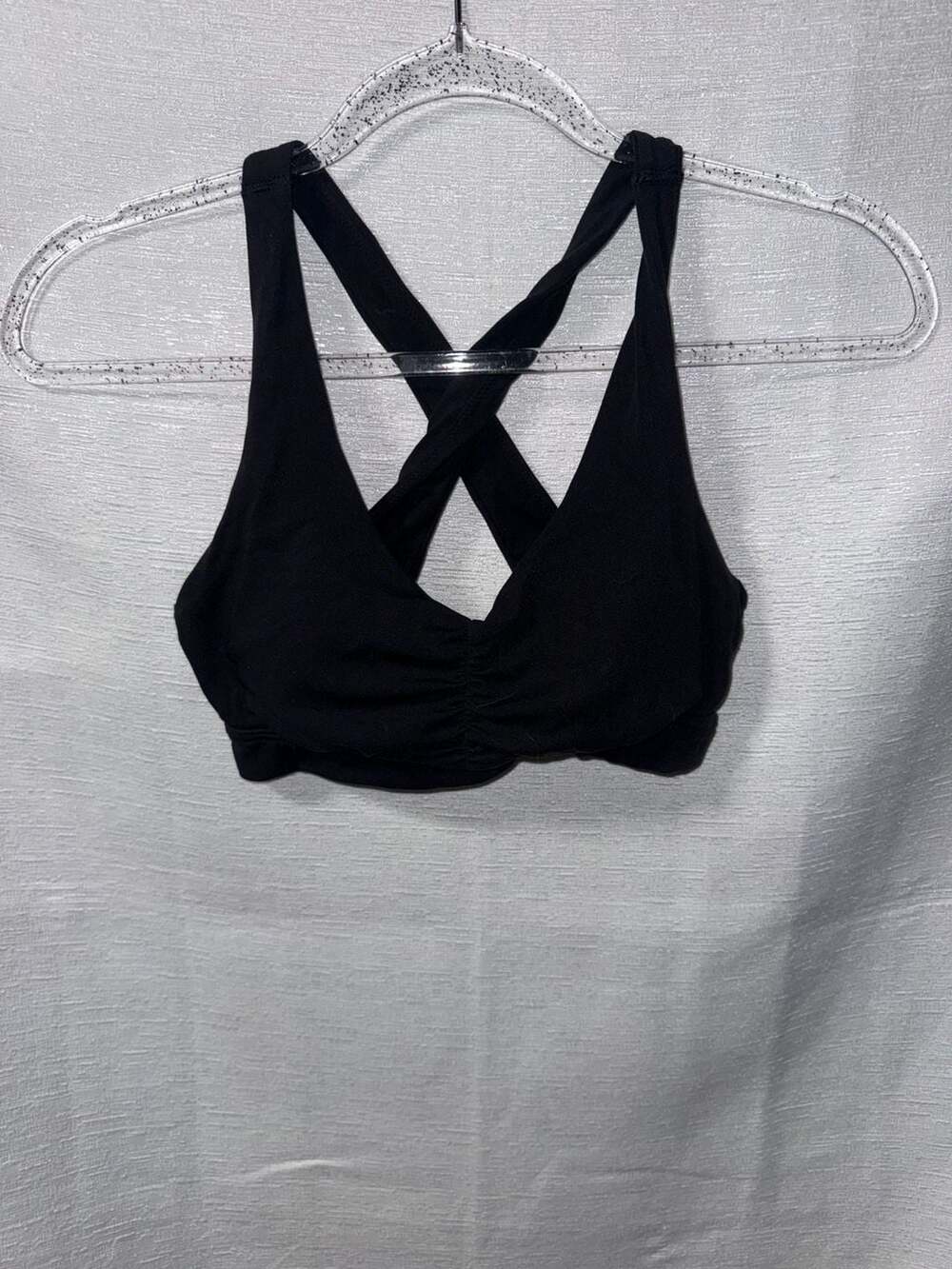 Offline by Aerie Real Me Stretch Medium Support Crossback Sports Bra Black Size - Picture 1 of 3
